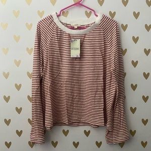 Eesome wide sleeve striped blouse